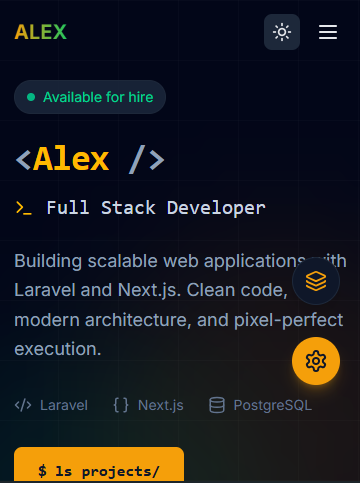 Full-Stack Developer Portfolio & Project Showcase (Next.js)